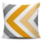 Kit 4 Capas Almofadas Geometrica Clean Mellow Yellow 45x45cm