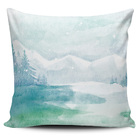 Kit 4 Capas Almofadas Pinturas Paisagens Neve 45x45cm