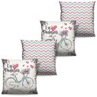 Kit 4 Capas De Almofada Combinadas Estampa Digital New Collec