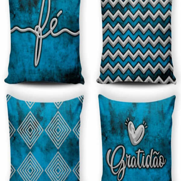 Kit 4 Capas De Almofada Estampada - 12