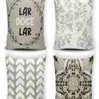 Kit 4 Capas De Almofada Estampada + Enchimento - 15