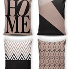 Kit 4 Capas De Almofada Estampada + Enchimento - 24