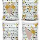 Kit 4 Capas De Almofada Estampada + Enchimento - 30