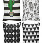 Kit 4 Capas De Almofada Estampada + Enchimento - 42