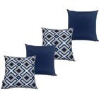 Kit 4 Capas De Almofada Impermeável Belize Zíper Invisível 45