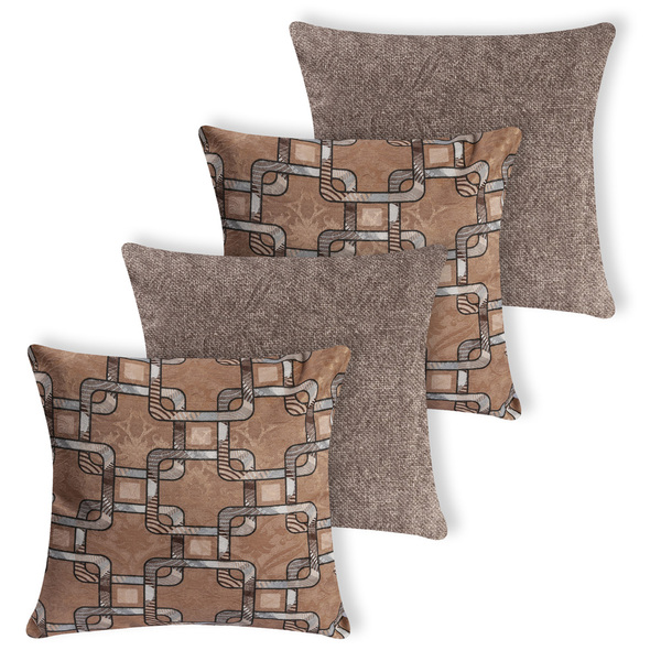 Kit 4 Capas De Almofada Jacquard Manchester - 1901