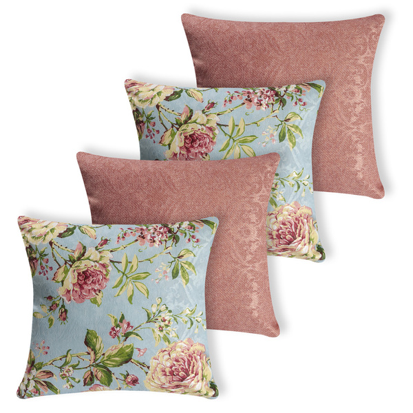 Kit 4 Capas De Almofada Jacquard Manchester - 2112