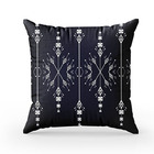 Kit 4 Capas De Almofada Preto Estampa Étnico Rosa E Verde Águ