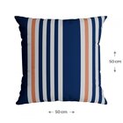 Kit 4 Capas De Almofada Velveteen Belchior Azul/branco/laranja