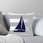 Kit 4 Capas De Almofadas Barco À Vela Navegação Marítima