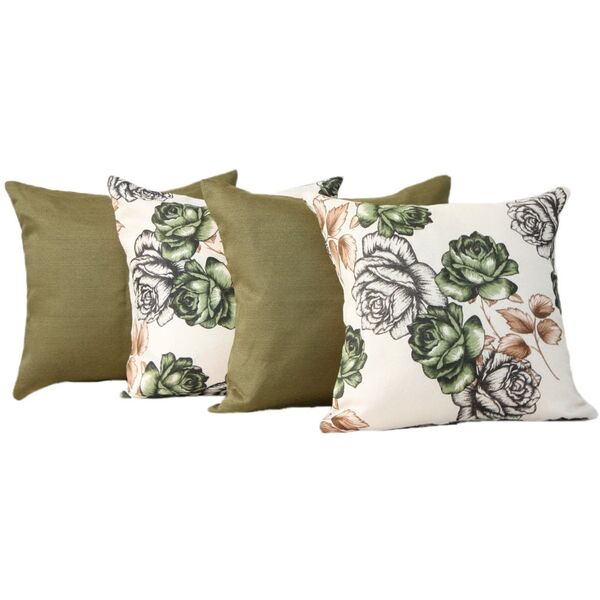 Kit 4 Capas de Almofadas Com Ziper Estampada Moderna 45 X 45