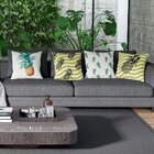 Kit 4 Capas De Almofadas Decorativas Own Abacaxi - 45x45 Cm