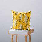 Kit 4 Capas De Almofadas Decorativas Own Amarela Folhas - 45x