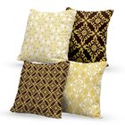 Kit 4 Capas De Almofadas Decorativas Own Arabescos Dourado -