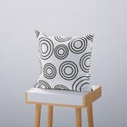 Kit 4 Capas De Almofadas Decorativas Own Branco E Preto Symbo