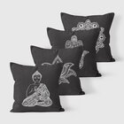 Kit 4 Capas De Almofadas Decorativas Own Buda E Símbolos - 45