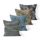 Kit 4 Capas De Almofadas Decorativas Own Camuflada - 45x45 Cm