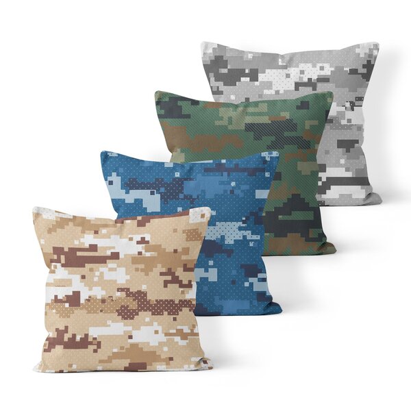 Kit 4 Capas De Almofadas Decorativas Own Camufladas Cores Div