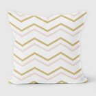 Kit 4 Capas De Almofadas Decorativas Own Chevron Rosê Gold -
