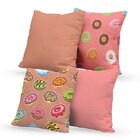 Kit 4 Capas De Almofadas Decorativas Own Donuts - 45x45 Cm