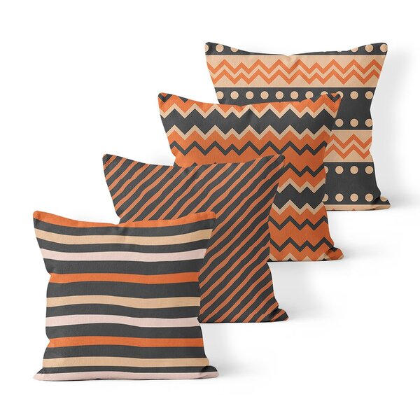 Kit 4 Capas De Almofadas Decorativas Own Estampa Colorida - 4