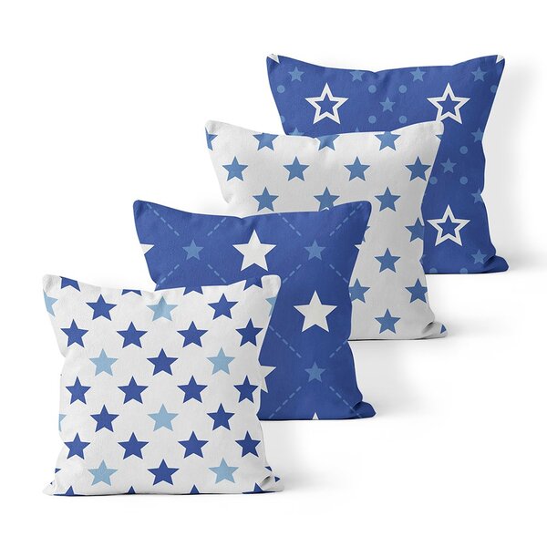 Kit 4 Capas De Almofadas Decorativas Own Estrelas - 45x45 Cm
