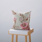 Kit 4 Capas De Almofadas Decorativas Own Flores Rosa E Laranj