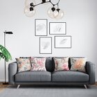 Kit 4 Capas De Almofadas Decorativas Own Flores Rosa E Laranj