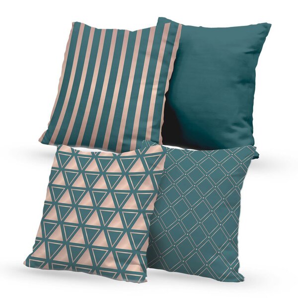 Kit 4 Capas De Almofadas Decorativas Own Geometric Stamps - 4
