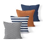 Kit 4 Capas De Almofadas Decorativas Own Geométrica Listras E