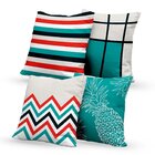 Kit 4 Capas De Almofadas Decorativas Own Geométricas E Abacax