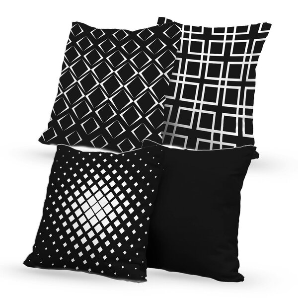 Kit 4 Capas De Almofadas Decorativas Own Geométricas E Lisa B