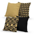 Kit 4 Capas De Almofadas Decorativas Own Geométricas E Lisas