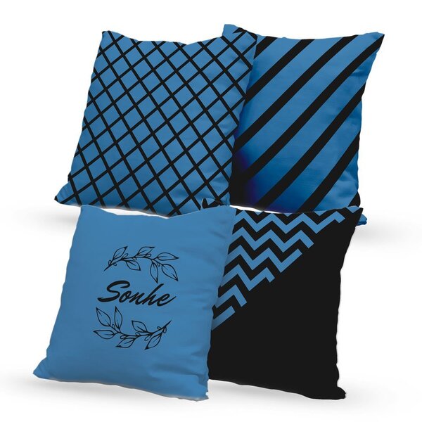 Kit 4 Capas De Almofadas Decorativas Own Geométricas E Sonhe