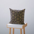 Kit 4 Capas De Almofadas Decorativas Own Geométricas Preta E