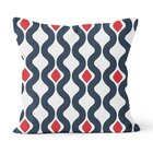 Kit 4 Capas De Almofadas Decorativas Own Geométricas Vermelha