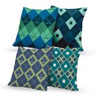 Kit 4 Capas De Almofadas Decorativas Own Golf Pattern Geometr
