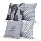 Kit 4 Capas De Almofadas Decorativas Own Gratidão Gera Gratid