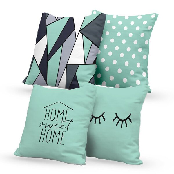 Kit 4 Capas De Almofadas Decorativas Own Home Sweet Home E Cí