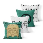 Kit 4 Capas De Almofadas Decorativas Own Kombi Peace - 45x45