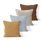 Kit 4 Capas De Almofadas Decorativas Own Lisas E Poá - 45x45