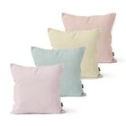 Kit 4 Capas De Almofadas Decorativas Own Lisas Rosa Bege E Az