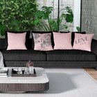 Kit 4 Capas De Almofadas Decorativas Own Love Dog Rosa - 45x4