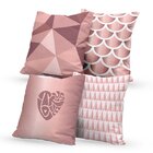 Kit 4 Capas De Almofadas Decorativas Own Multi Estampas Rosê
