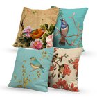 Kit 4 Capas De Almofadas Decorativas Own Pássaros - 45x45 Cm