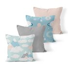 Kit 4 Capas De Almofadas Decorativas Own Planetas - 45x45 Cm