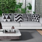 Kit 4 Capas De Almofadas Decorativas Own Preto E Branco Geomé