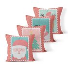 Kit 4 Capas De Almofadas Decorativas Own Selos De Natal - 45x