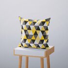 Kit 4 Capas De Almofadas Decorativas Own Triângulos Amarelo E