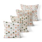 Kit 4 Capas De Almofadas Decorativas Own Triângulos Coloridos